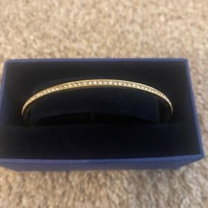 Swarovski Gold Toned Bangle Bracelet-Like New.